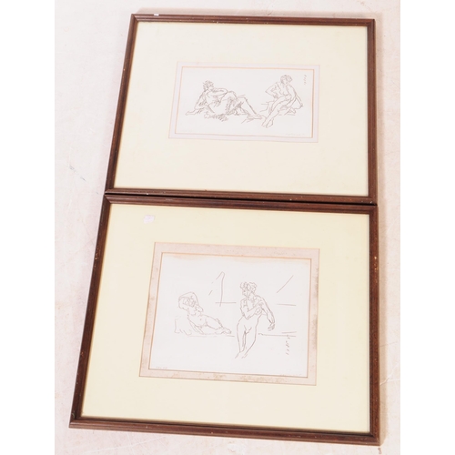 268 - Gerard Bellaart (1985) - two relief etchings from a sketchbook belonging to Gerard Bellaart, featuri... 