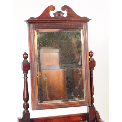 1025 - An early 20th Century Edwardian mahogany pedestal washstand. Rectangular form, gallery side and back... 