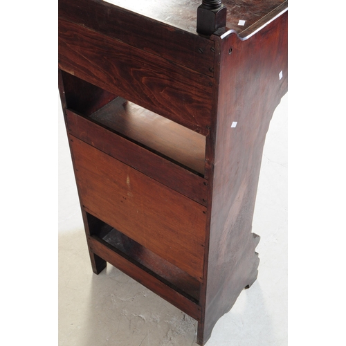 1025 - An early 20th Century Edwardian mahogany pedestal washstand. Rectangular form, gallery side and back... 