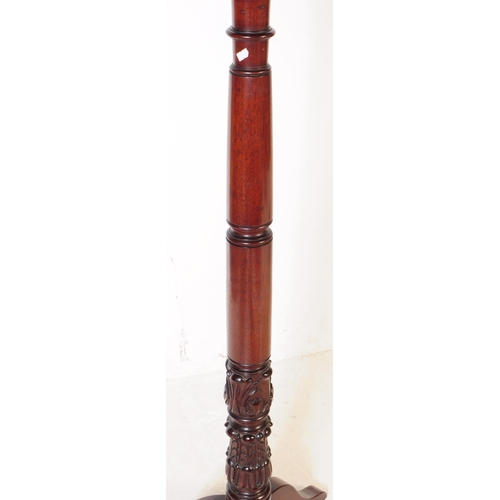 1028 - Two Victorian 19th century mahogany plant stands / torchiere / jardinières. Both varied sizes, with ... 