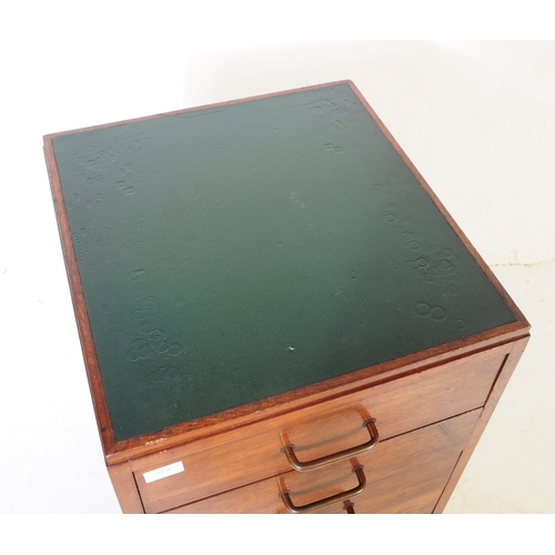 1036 - An mid 20th century government / ministry of defence oak bedside / pedestal chest of drawers. Having... 