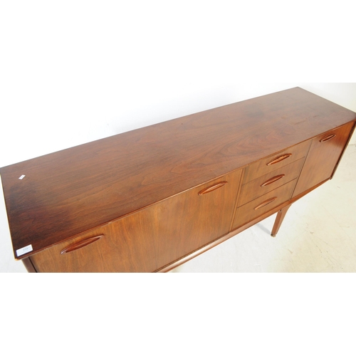 558a - Jentique Furniture - Retro mid 20th century teak wood sideboard credenza. Two drop cabinet to left b... 