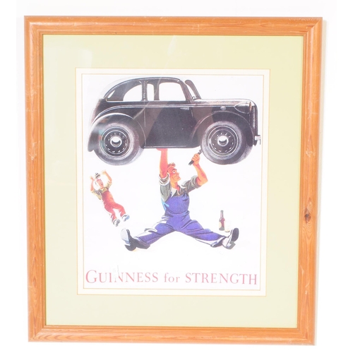 564 - Guinness - A collection of four advertising reproduction Guinness prints. Framed and glazed. Depicti... 