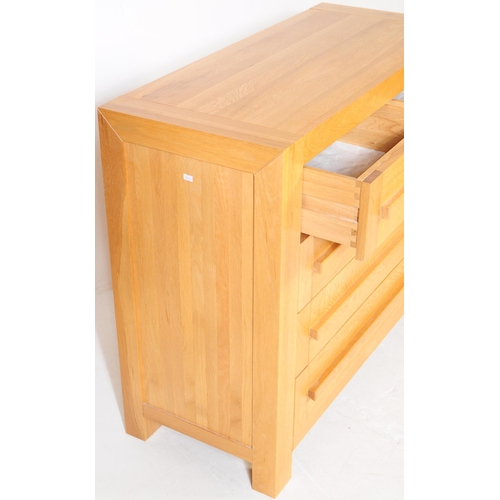 570 - M&S SONOMA - A pair of contemporary Marks & Spencers Sonoma range Oak Furniture Land manner chests o... 