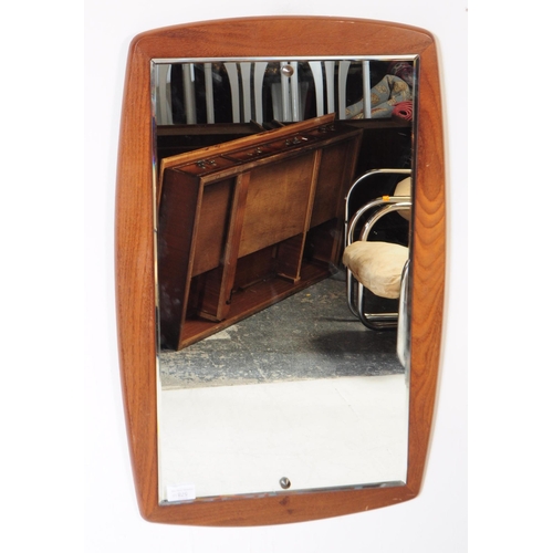 578 - British Modern Design - Two retro mid 20th century wall hanging mirrors. The larger mirror being a f... 