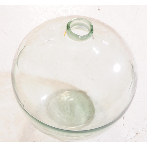 617 - A large vintage late 20th century pressed glass terrarium vase. The terrarium having raised rim over... 