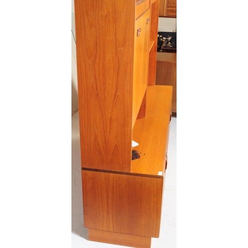 625 - G-Plan - A mid 20th century teak wood G-Plan highboard modular wall unit. Having cupboards to the ba... 