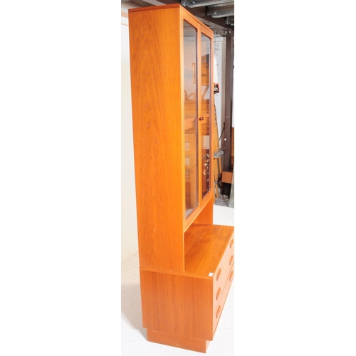 626 - G-Plan - A mid 20th century teak wood G-Plan single highboard modular wall unit. Having cupboard to ... 