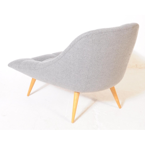 635 - MADE - A contemporary MADE.com Kolton lounge armchair. The chair upholstered in grey fabric, raised ... 