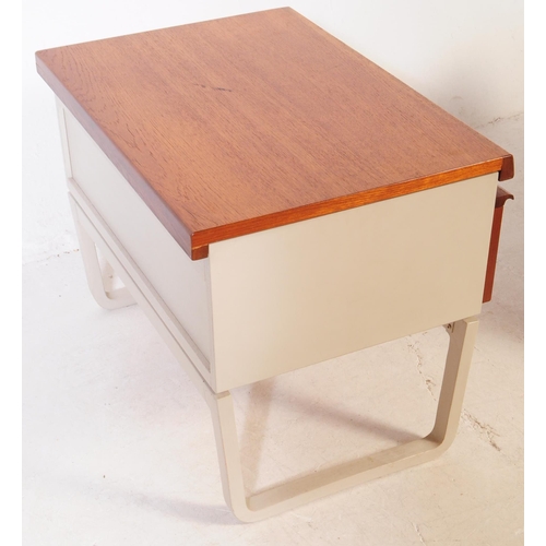 643 - BCM - Bath Cabinet Makers - A pair of mid 20th century circa. 1960s 1970s teak bedside tables. Each ... 