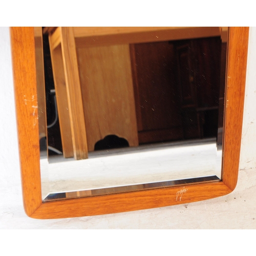 647 - British Modern Design - A retro mid 20th century teak framed full length atomic wall / floor mirror.... 