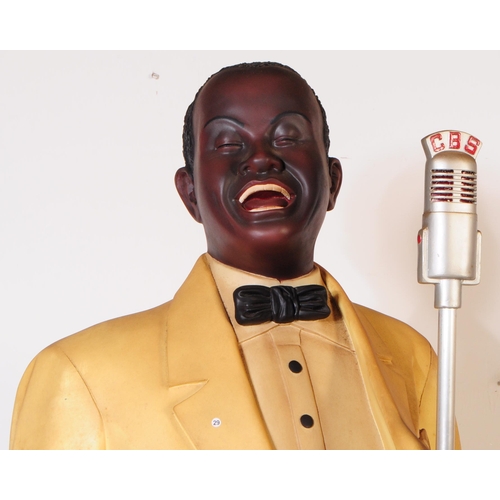 650 - A vintage mid 20th century large life size oversized theatre production prop of a adult male jazz si... 