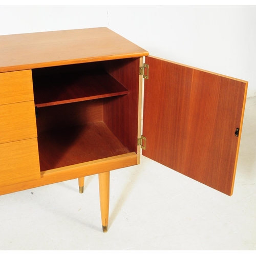 688 - Schreiber Furniture - A mid 20th century Schreiber Furniture light oak veneered sideboard credenza. ... 