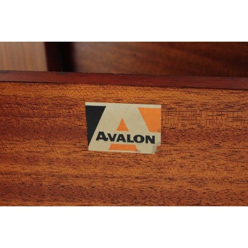 697 - Avalon Furniture - A pair of mid 20th century Avalon Furniture veneered bedside tables / cabinets. T... 