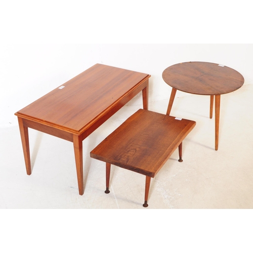 705 - British Modern Design - A collection of three retro mid 20th century coffee tables / side tables. Th... 