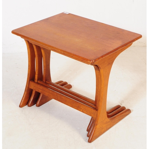 708 - G-Plan - A mid 20th century G-Plan teak wood nest of tables. The nest of tables rectangular in shape... 