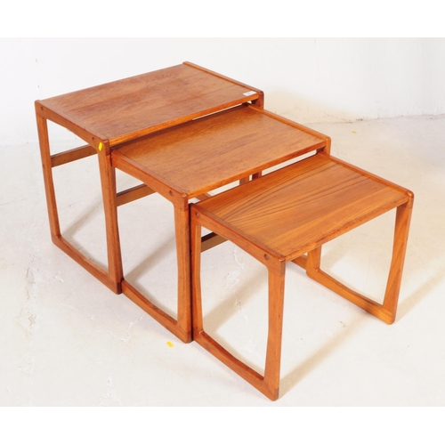 708 - G-Plan - A mid 20th century G-Plan teak wood nest of tables. The nest of tables rectangular in shape... 