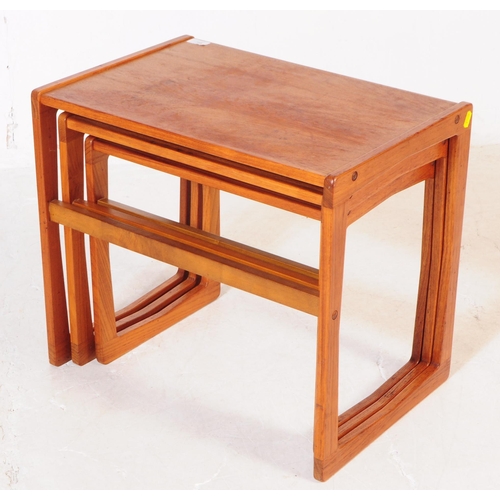 708 - G-Plan - A mid 20th century G-Plan teak wood nest of tables. The nest of tables rectangular in shape... 