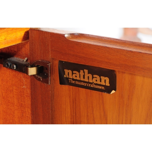 711 - Nathan Furniture - Squares Pattern - A mid 20th century Nathan Furniture Squares pattern teak wood s... 