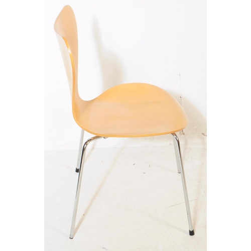 724 - Arne Jacobsen for Fritz Hansen - A late 20th century Danish bentwood beech chair. With inverted tape... 