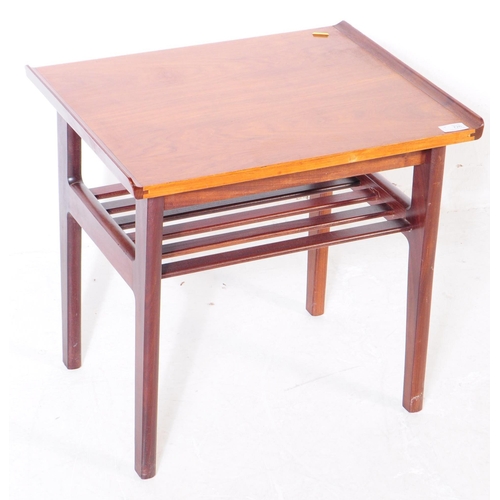 726 - Uniflex - A late 20th century teak wood occasional coffee table. With raised sides, rectangular form... 