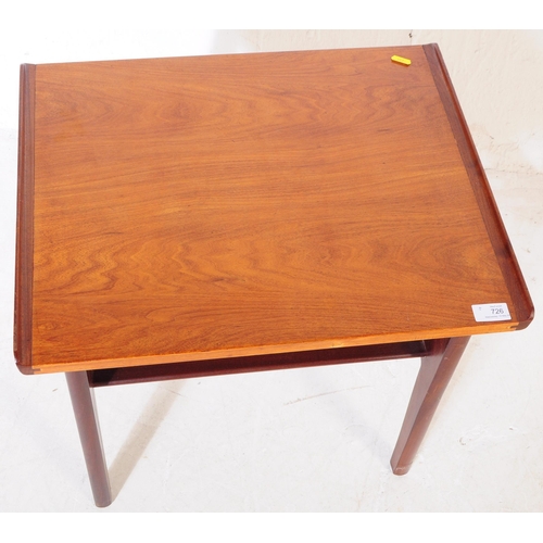 726 - Uniflex - A late 20th century teak wood occasional coffee table. With raised sides, rectangular form... 