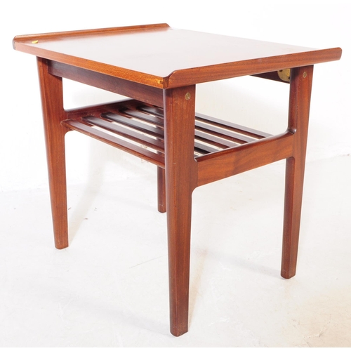 726 - Uniflex - A late 20th century teak wood occasional coffee table. With raised sides, rectangular form... 