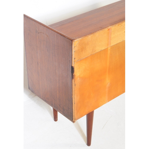 732 - Danish Modern Design - A mid 20th century walnut veneered sideboard credenza. The sideboard raised o... 