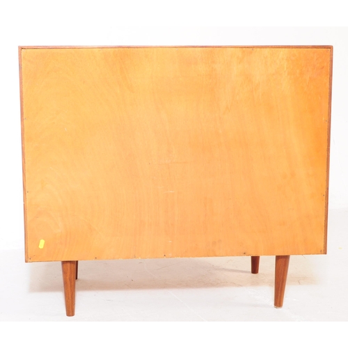 736 - Danish Modern Design - A mid 20th century walnut wood chest of drawers. The chest of rectangular for... 