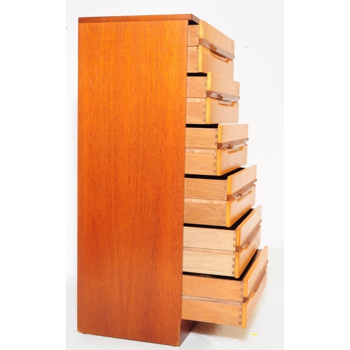 741 - British Modern Design - A mid 20th century British Modern Design teak chest of drawers. The chest of... 