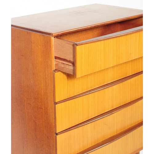 745 - Avalon Furniture - A mid 20th century Avalon Furniture teak chest of drawers. The chest of drawers h... 