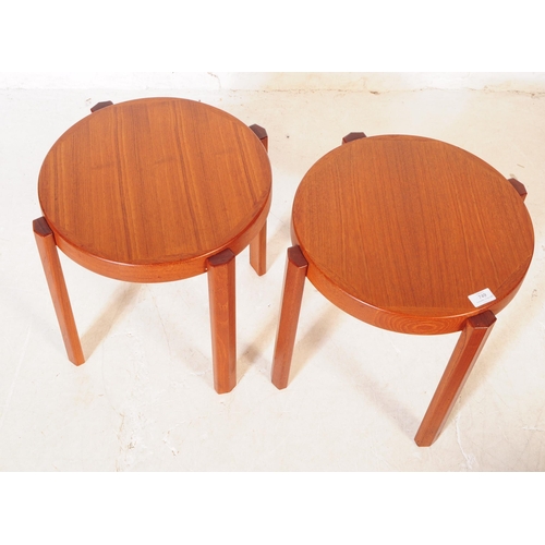 749 - Mobelfabrikken Toften - A pair of mid 20th century Mobelfabrikken Toften teak wood nesting side tabl... 