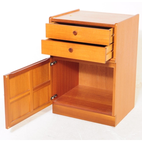 752 - Nathan Furniture - Squares pattern - A mid century teak cabinet with a bank of two drawers above a s... 