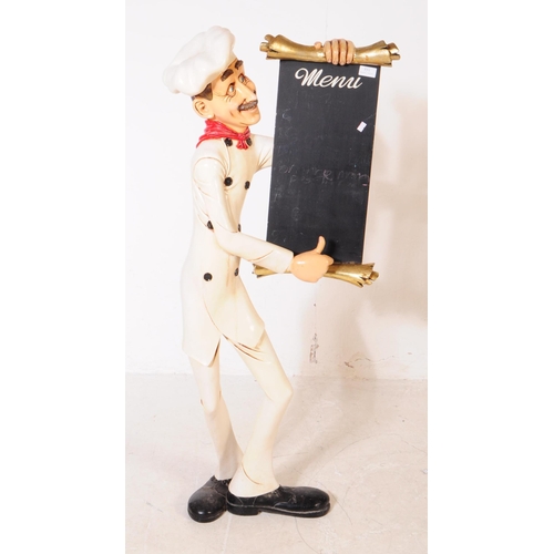 771 - A large 20th century floor standing point of sale / advertising fibreglass resin chef advertising ch... 