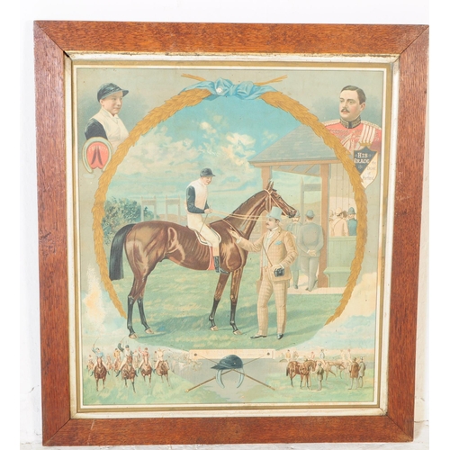 786 - Equestrian Interest - A collection of six 19th and 20th Century framed horse racing prints to includ... 