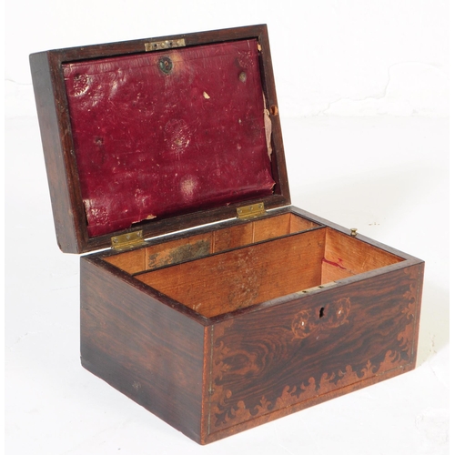 838 - 19th century Victorian inlaid desk tidy. Of mahogany construction with inlaid decoration, rectangula... 