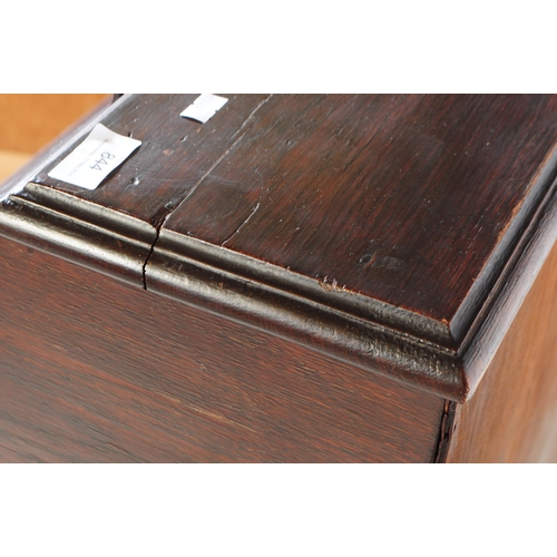 844 - An early 20th century mahogany roll top single pedestal writing desk. The desk raised on a single pe... 