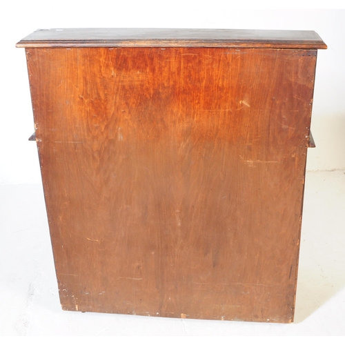 844 - An early 20th century mahogany roll top single pedestal writing desk. The desk raised on a single pe... 