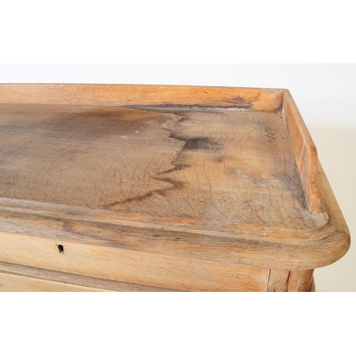 851 - A 19th century Victorian pine pier cupboard / library bookcase. The cabinet having two glazed doors ... 