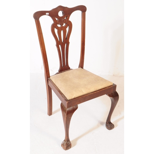 854 - A 19th century Georgian burr mahogany drop leaf table. Rectangular form with carved sunburst panels ... 