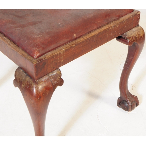 854 - A 19th century Georgian burr mahogany drop leaf table. Rectangular form with carved sunburst panels ... 