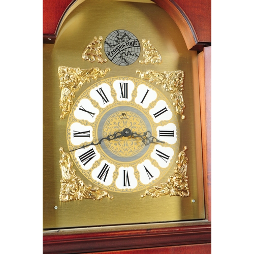 893 - Tempus Fugit - A 20th century Tempus Fugit longcase grandfather clock. The clock having mahogany ven... 