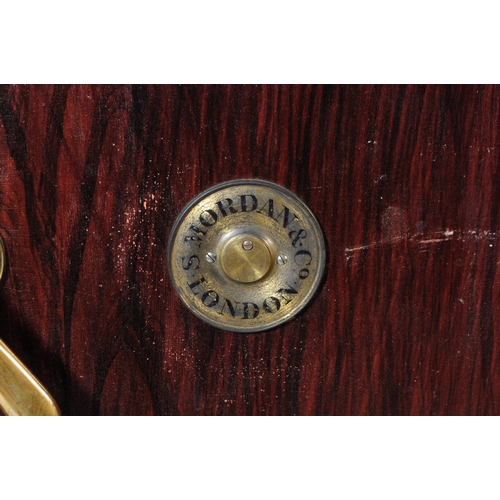 910 - An early 20th century Edwardian mahogany inlaid security safe. The safe of rectangular form, raised ... 