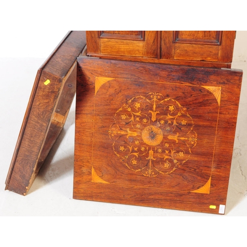 910 - An early 20th century Edwardian mahogany inlaid security safe. The safe of rectangular form, raised ... 