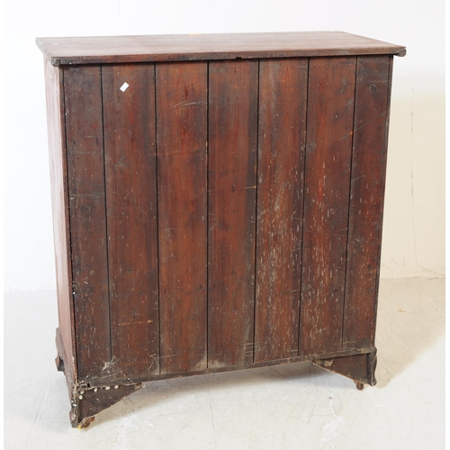 936 - An early 20th century Edwardian mahogany glazed library bookcase display cabinet. Raised on bracket ... 