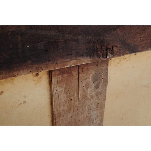 953 - An early 20th century continental ash wood sideboard. The sideboard raised on bracket feet having a ... 