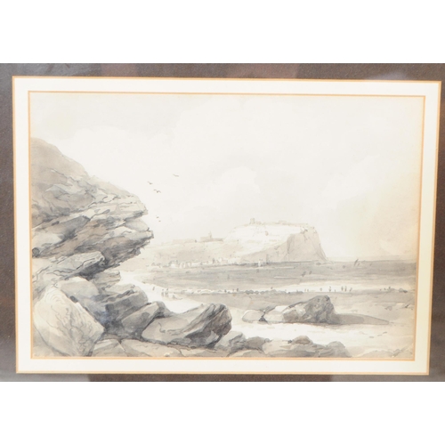 954 - George Richard Vawser (1800-1888) - A 19th century watercolour on paper painting titled ' Scarboroug... 