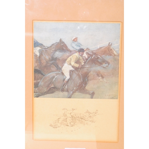 955 - After G. D. Armour - Two early 20th century circa 1906 Polo coloured prints on paper. Each framed pr... 