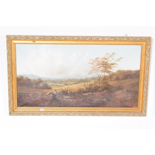 964 - J K Whitton - Two vintage 20th century oil on canvas paintings. Depicting a rural countryside scene ... 