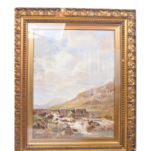 994 - David Hewitt (1878-1939)
 Three paintings
 Oil on board
 Framed and Glazed
 Largest 45.5cm x 38cm

 ... 